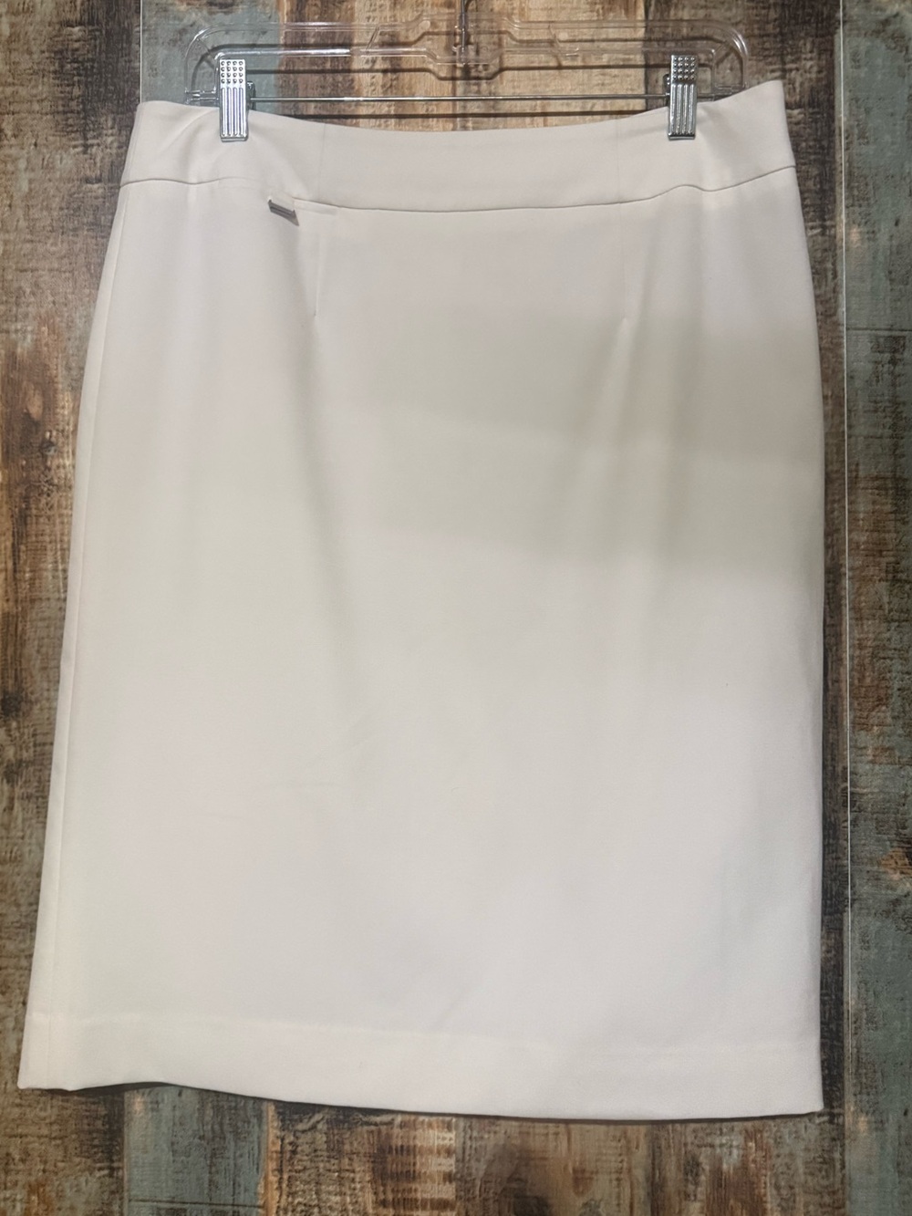Calvin Klein Cream Pencil Skirt